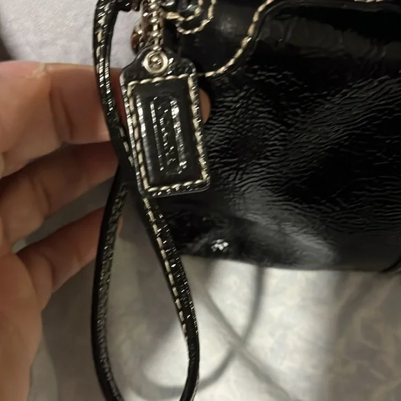 Coach Patent Leather Turn Lock Wristlet - Picture 3 of 8